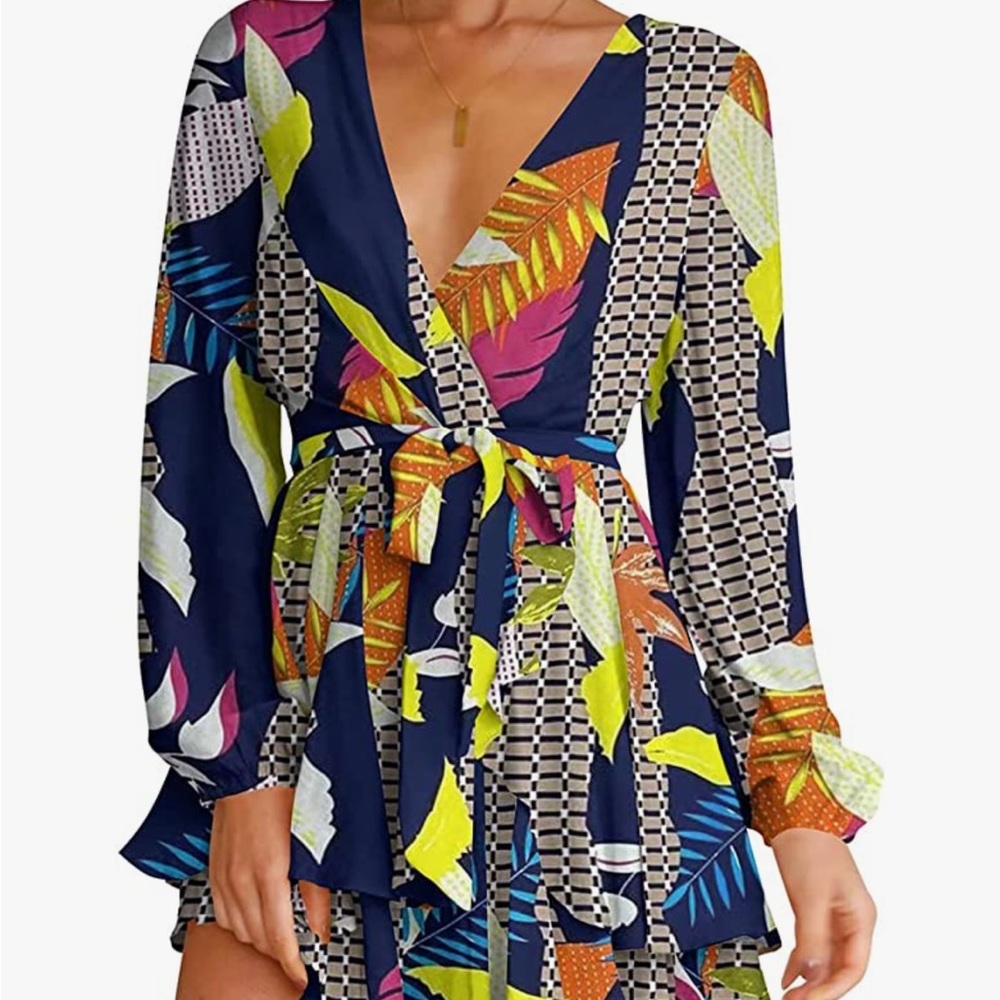 Long sleeve mini dress